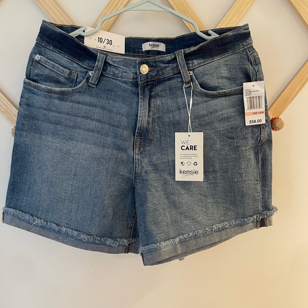 Kensie Light Blue Jean Shorts for Women